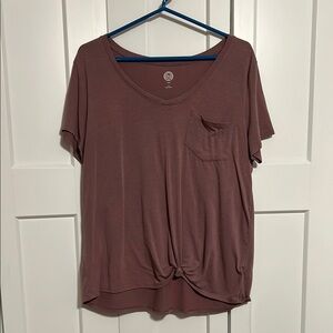 Women's Mauve Top with Pocket Detail